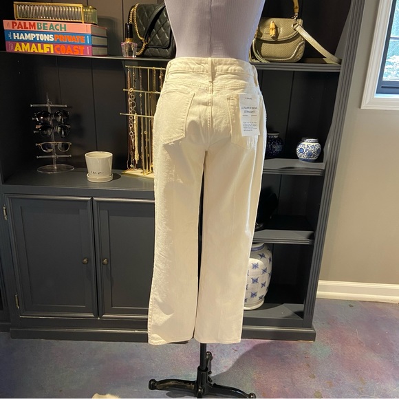 NWT Frame Denim Le Super High Straight White Jeans – Size 30 - Picture 12 of 13